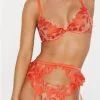 Fleur Du Mal Lily Embroidery Plunge Demi Bra