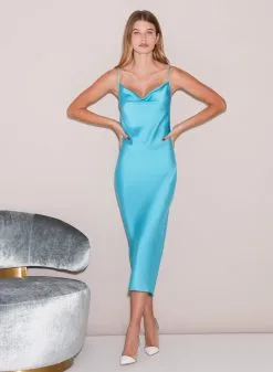 Fleur Du Mal Cowl Neck Slip Dress