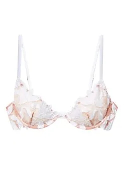 Fleur Du Mal Lily Embroidery Plunge Demi Bra 9 Fleur Du Mal Lily Embroidery Plunge Demi Bra -Lingerie Store FleurDuMal Lily Embroidery Bra Ivory