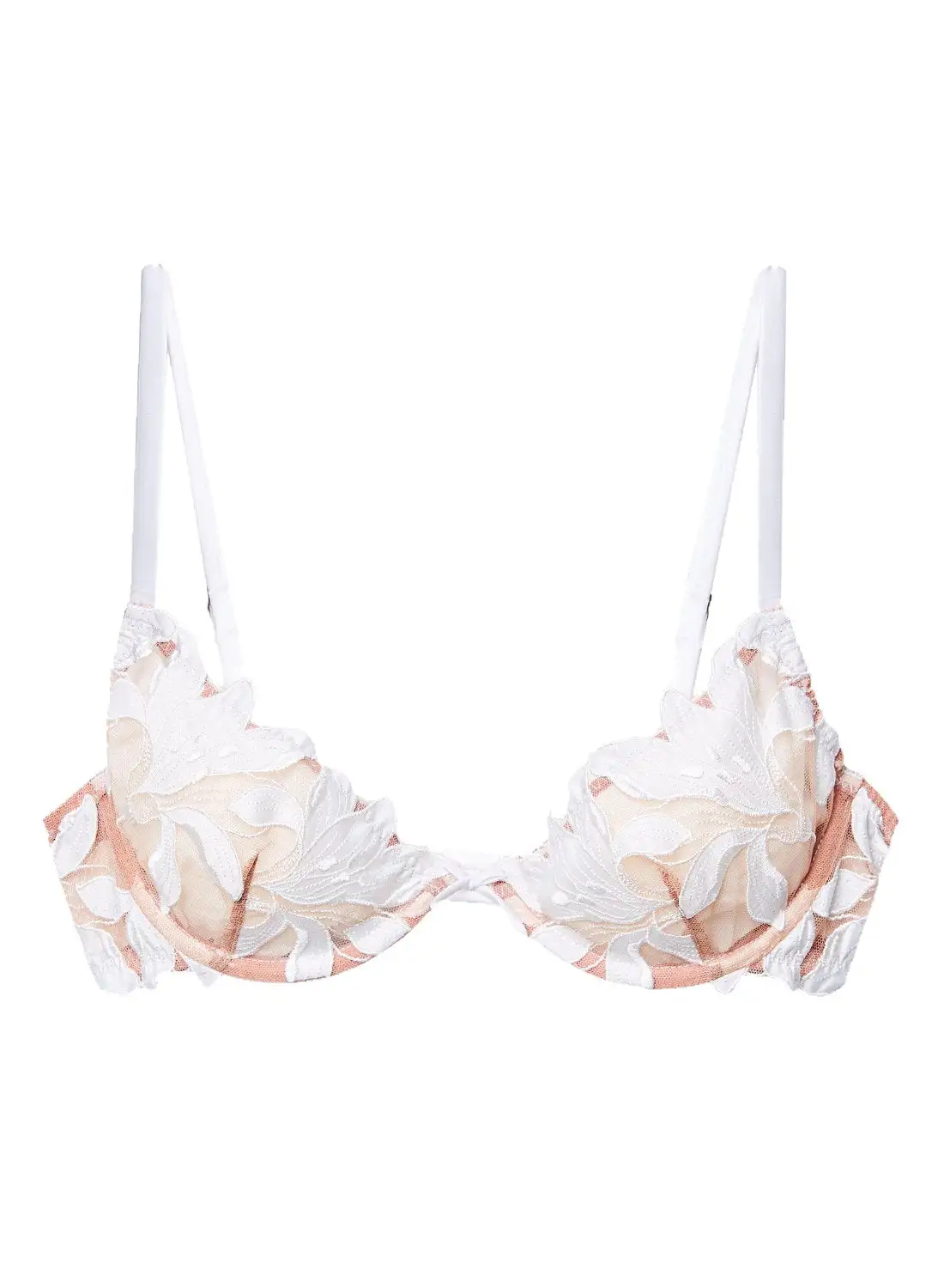 Fleur Du Mal Lily Embroidery Plunge Demi Bra 3 Fleur Du Mal Lily Embroidery Plunge Demi Bra - Image 3