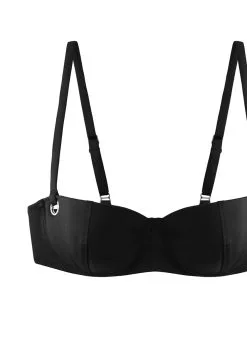 Fleur Du Mal Grommet Balconette Bikini Top -Lingerie Store SW0066 BLACK web crop
