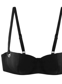 Fleur Du Mal Grommet Balconette Bikini Top -Lingerie Store SW0066 BLACK web crop 2