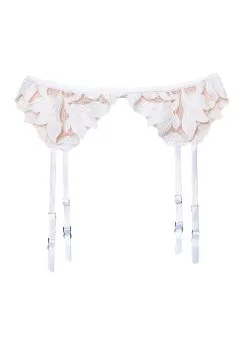Fleur Du Mal Lily Embroidery Garter Belt