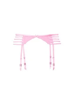 Fleur Du Mal Bella Embroidery Strappy Garter Belt -Lingerie Store bellagarterflat1