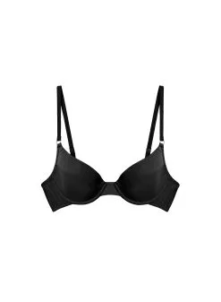 Fleur Du Mal Eco Luxe Jersey Lined Demi Bra -Lingerie Store blackrecycleddemibraflat1