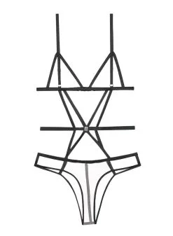 Fleur Du Mal Strappy Bondage Bodysuit -Lingerie Store bondage bs black flat1 1200x 9fd73c9d 2b63 4da0 a9ef 7f60a0d31238