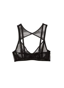 Fleur Du Mal Bouquet Lace High Neck Bra -Lingerie Store bouquethighneckbraflat1