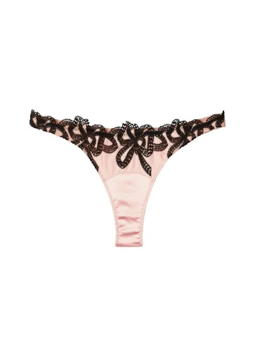 Fleur Du Mal Bow Guipure Embroidery Thong 3 Fleur Du Mal Bow Guipure Embroidery Thong -Lingerie Store bowguipurethongpowderpinkflat1