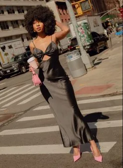 Fleur Du Mal Bow Slip Dress -Lingerie Store bowslip2