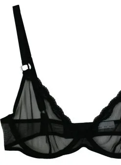 Fleur Du Mal Sheer Tulle Demi Bra -Lingerie Store br0036 0100 3