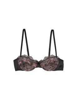 Fleur Du Mal Chain Embroidery Balconette Bra -Lingerie Store chainembroiderybraflat1