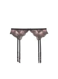 Fleur Du Mal Chain Embroidery Garter -Lingerie Store chainembroiderygarterflat1