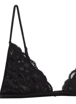 Fleur Du Mal Charlotte Triangle Bra -Lingerie Store charlottetriangleblackflat2