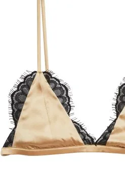 Fleur Du Mal Cherie Lace Triangle Bra -Lingerie Store cherietrianglebraflat2