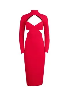 Fleur Du Mal Knit Cross Back Midi Dress -Lingerie Store chillidressflat1