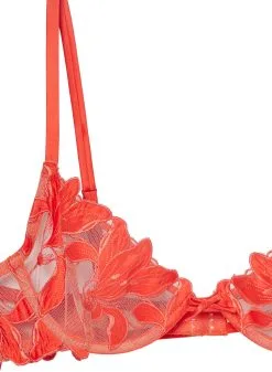Fleur Du Mal Lily Embroidery Plunge Demi Bra 15 Fleur Du Mal Lily Embroidery Plunge Demi Bra -Lingerie Store clementinedemiflat2