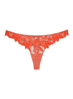 Fleur Du Mal Lily Embroidery Hipster Thong -Lingerie Store clementinelilyflat1