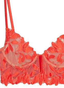 Fleur Du Mal Lily Embroidery Longline Demi Bra -Lingerie Store clementinelonglineflat2