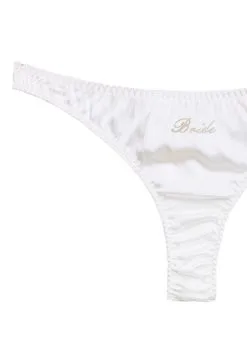 Fleur Du Mal Bridal Luxe Thong -Lingerie Store closeupbridalluxethong