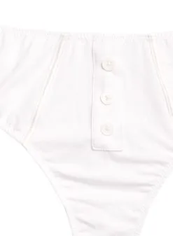 Fleur Du Mal Organic Cotton Cheeky -Lingerie Store cottoncheekyivoryflat2