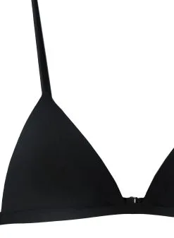 Fleur Du Mal Organic Cotton Luxe Triangle Bra -Lingerie Store cottontrianglebrablackflat2