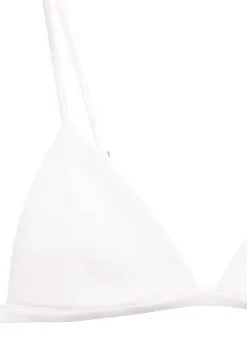 Fleur Du Mal Organic Cotton Luxe Triangle Bra -Lingerie Store cottontrianglebraivoryflat2