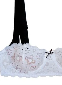 Fleur Du Mal Crochet Lace Balconette Bra -Lingerie Store crochetbalconetteflat2