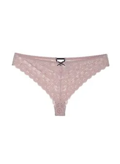 Fleur Du Mal Crochet Lace Cheeky -Lingerie Store crochetlacecheekyblushflat1
