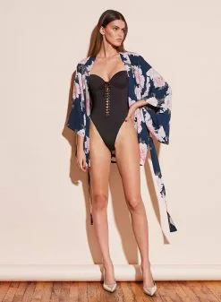 Fleur Du Mal High Leg Lacing Bullet One Piece -Lingerie Store crop 190221 FLEURDUMAL SHOT 36 4314