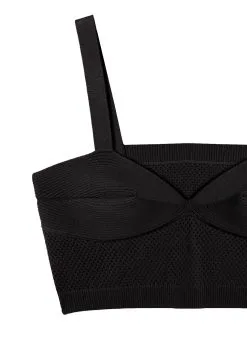 Fleur Du Mal Knit Bralette -Lingerie Store crop web blackknitbralette