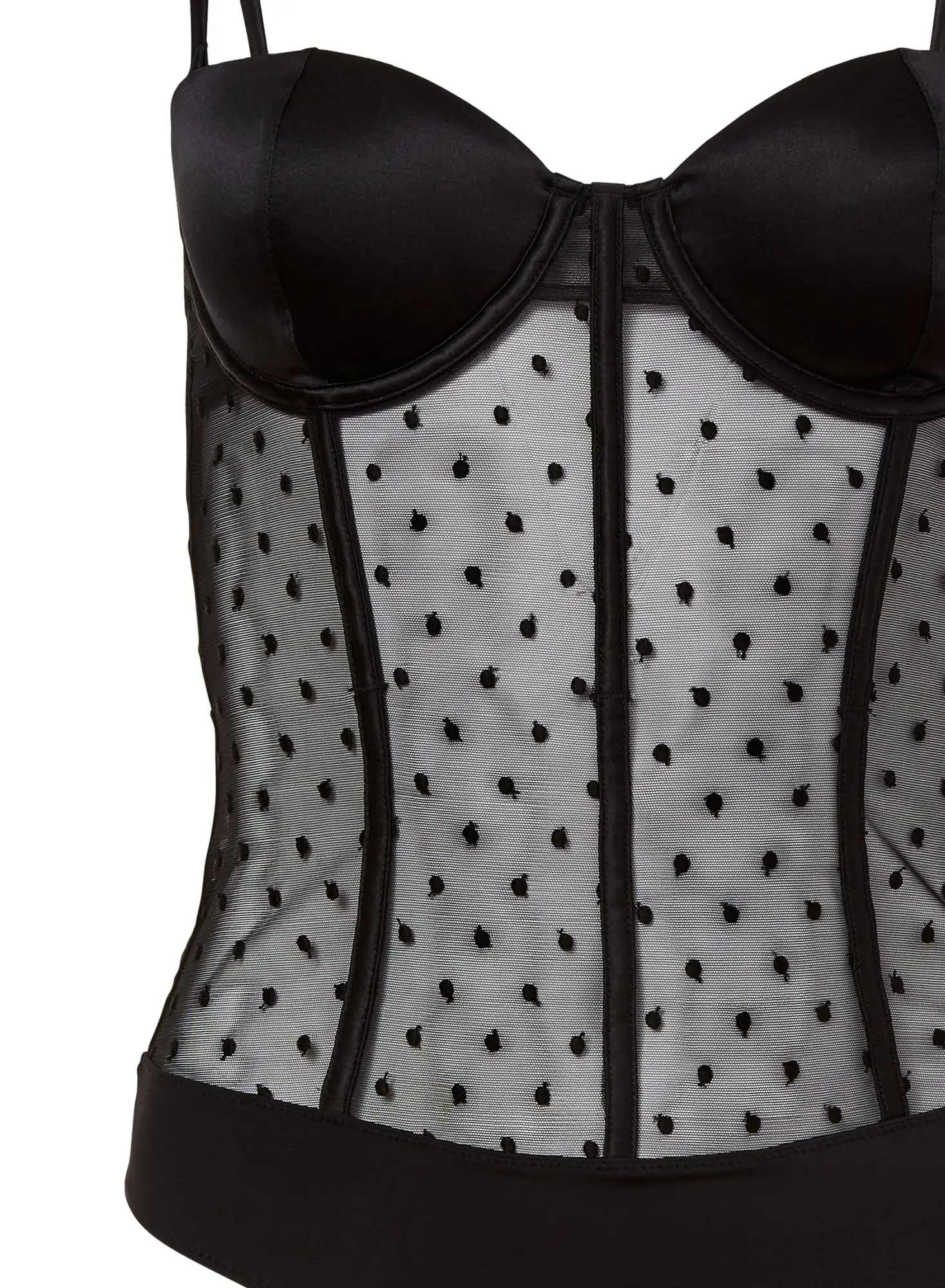 Fleur Du Mal Silk & Dotty Mesh Bodysuit 7 Fleur Du Mal Silk & Dotty Mesh Bodysuit - Image 7