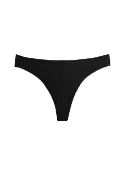 Fleur Du Mal Seamless No Show Thong -Lingerie Store ecoluxethongblackflat1