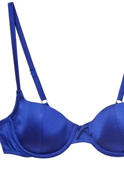 Fleur Du Mal Satin Luxe Balconette Bra 12 Fleur Du Mal Satin Luxe Balconette Bra -Lingerie Store electricbluebalconetteflat2
