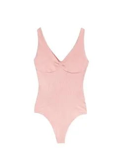 Fleur Du Mal Le Body Control Bodysuit -Lingerie Store essentialscontrolbodysuitrosepinkflat1