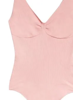 Fleur Du Mal Le Body Control Bodysuit -Lingerie Store essentialscontrolbodysuitrosepinkflat2
