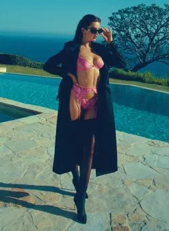 Fleur Du Mal Eco Luxe Trench Coat -Lingerie Store fdmhighres044web