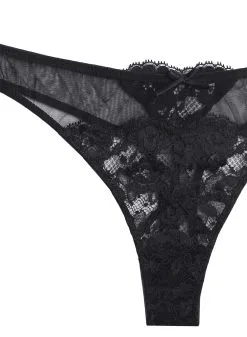 Fleur Du Mal Foxy Lace Thong -Lingerie Store foxylacethongflat2