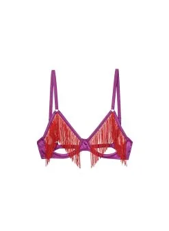 Fleur Du Mal Fringe Ouvert Bra -Lingerie Store fringeouvertbraflat1