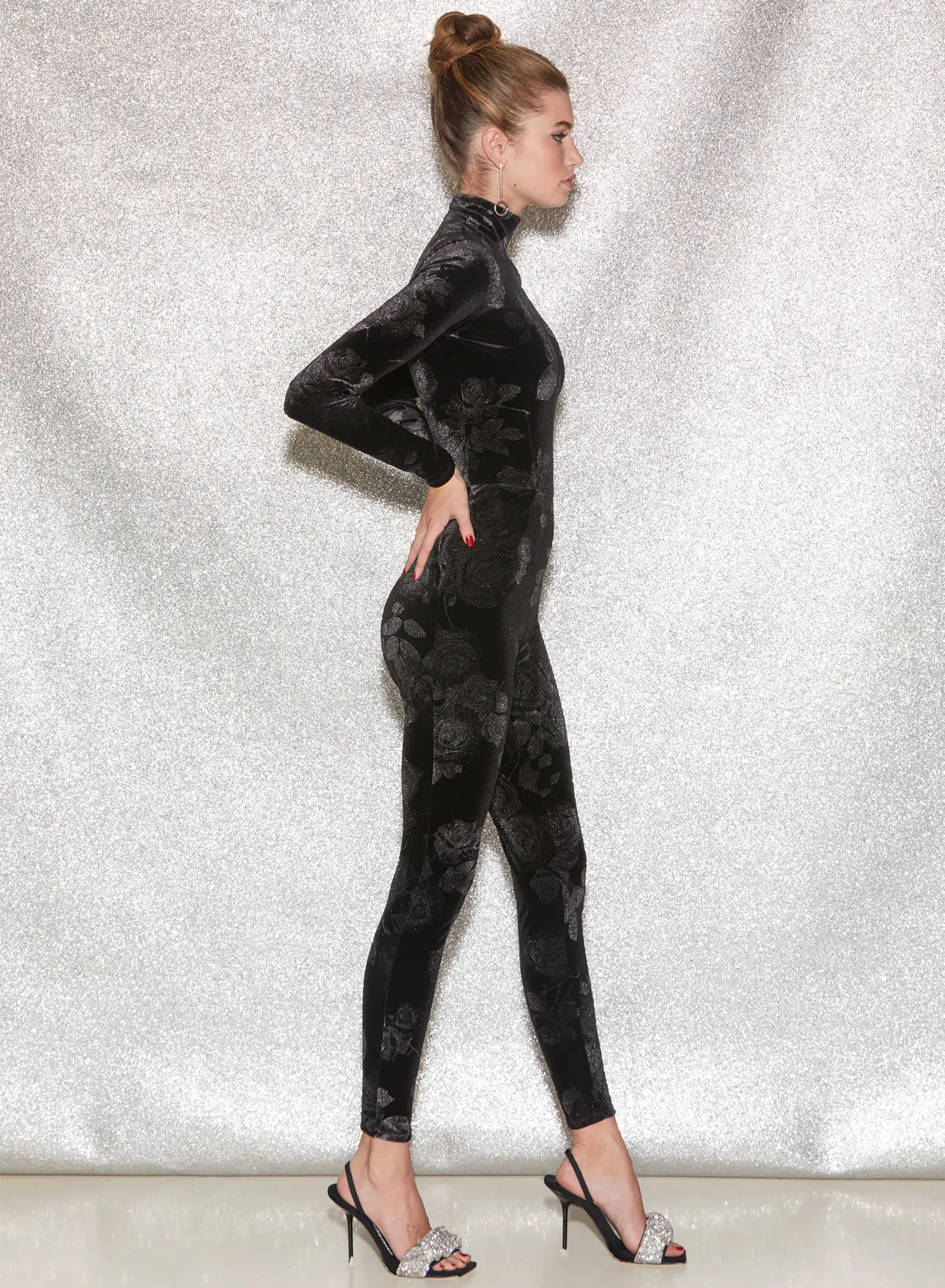 Fleur Du Mal Rose Velvet Catsuit 4 Fleur Du Mal Rose Velvet Catsuit - Image 4