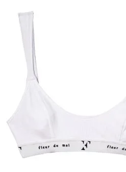 Fleur Du Mal Garçon Bra -Lingerie Store garcon bra white web2