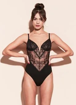 Fleur Du Mal Gardenia Lace Bodysuit