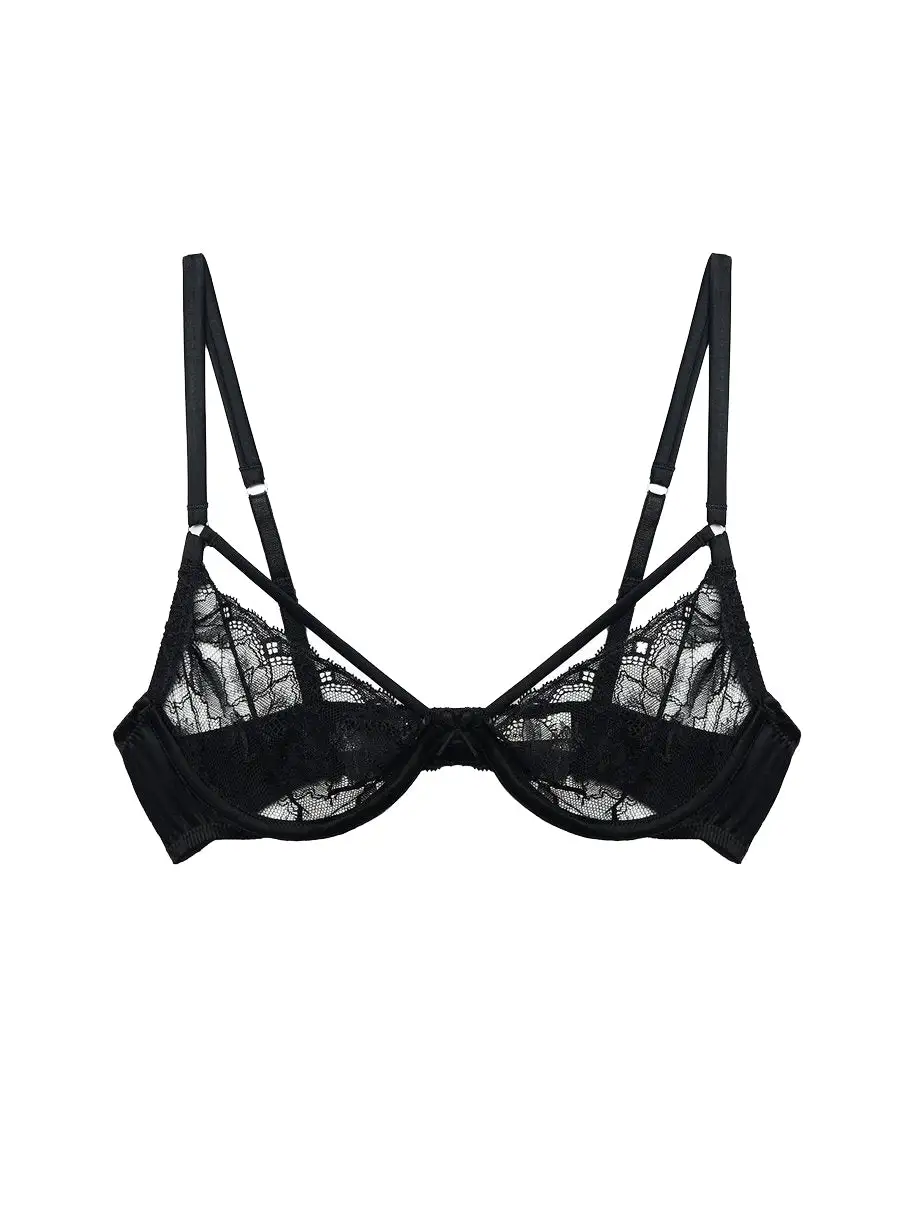 Fleur Du Mal Gardenia Lace Demi Bra 2 Fleur Du Mal Gardenia Lace Demi Bra - Image 2