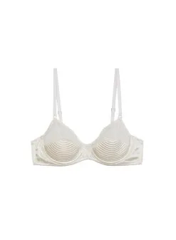 Fleur Du Mal Top Stitch Bebe Bra -Lingerie Store ivorybebeflat1