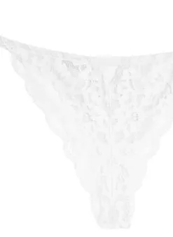 Fleur Du Mal Charlotte Lace Seamless String Cheeky -Lingerie Store ivorycharlottecheekyflat2