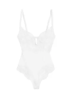 Fleur Du Mal Frankie Lace Bodysuit -Lingerie Store ivoryfrankiebodysuitflat1