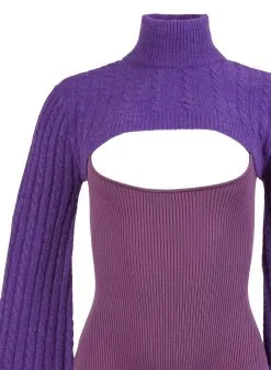 Fleur Du Mal Knit Cutout Front Bodysuit -Lingerie Store knitcutoutbodysuitflat2