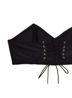 Fleur Du Mal Lacing Back Bandeau -Lingerie Store lace up band back 2