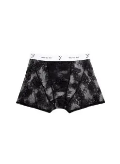 Fleur Du Mal Bouquet Lace Boxer Brief -Lingerie Store laceboxerbriefflat1