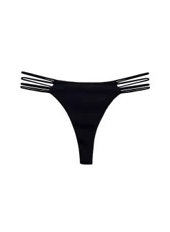 Fleur Du Mal Laced Thong -Lingerie Store lacedthongblackflat1