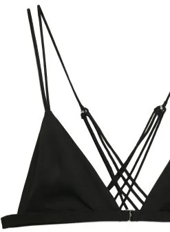 Fleur Du Mal Laced Triangle Bra -Lingerie Store lacedtrianglebrablackflat2